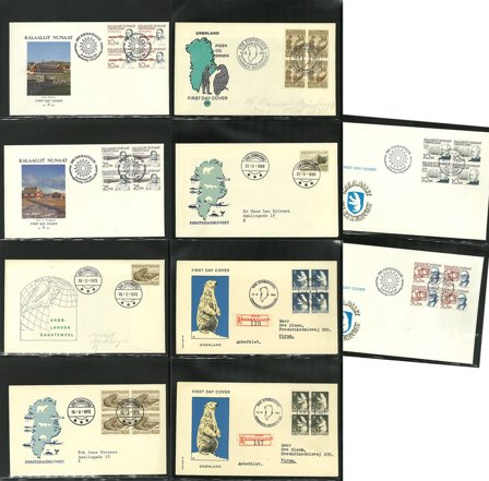 Grønland til 1992 - Samling med FDC i 4 album