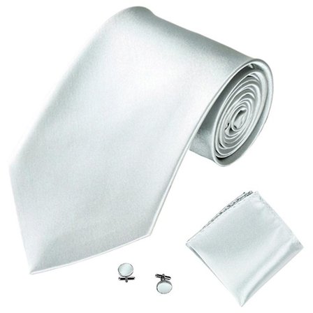 Menns mote ensfargede dresser slips slips mansjettknapper lommetørkle sett smokingdress