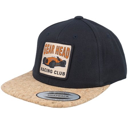 Kiddo Cap - Preto snapback Boné - Kids Gear Head Racing Club Patch Black/Cork Snapback @ Hatstore