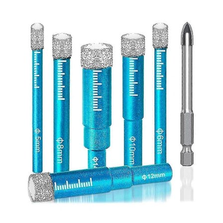 /EA/Kakelborr Glas Diamantborr Hårdmetallborr 5/6/8/10/12/14mm Hårdmetallborr