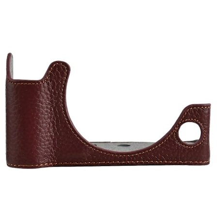 Äkta läder kameraväska med axelrem för Canon EOS R50 V