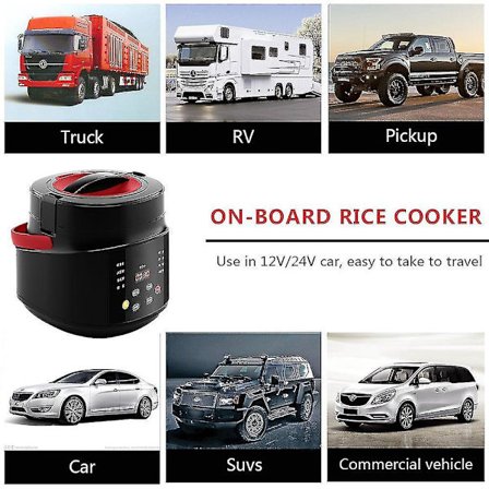 Kevyt 1,8 litran kapasiteetin 35 W auton sähköinen riisikattila