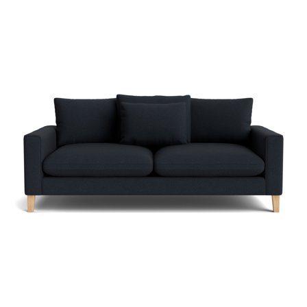 Perth 2-Sitzer-Sofa in Loop Dunkelblau, modernes Design, hoher Sitzkomfort durch bequeme Polsterung, Maße 210x60cm, stilvoll & gemütlich.