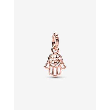 Pandora - Skyddande Hamsa Hand Hänge Berlock - 14k roséguldplätering