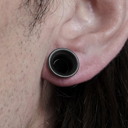 Svart Skin Tunnel i Silikon för män - Tunnlar