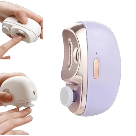 3 i 1 Elektrisk Negleklipper, Elektrisk Neglefil med Indbygget Neglerestbeholder og Børnesikkerhedslås, til voksne og børn