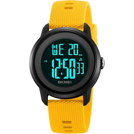 Exklusivt för unga studenter! Flerfärgad digital klocka, vattentät till 50 meter, bekvämt PU silikonarmband, sportig stil, ett dagligt måste