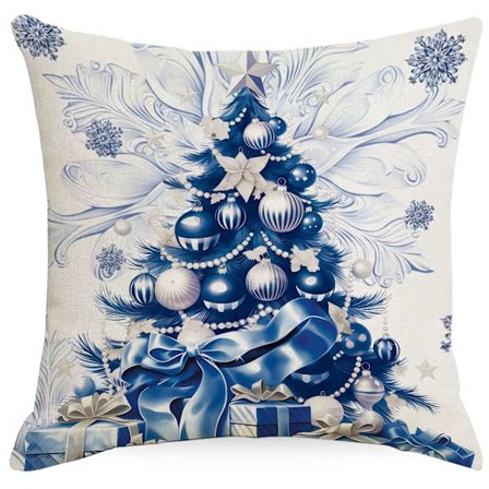 4 kpl Merry Christmas -tyynynpäälliset 18*18 tuumaa, piirretty lumimies tyynynpäälliset, kodin sisustus, lumihiutale, neliötyynynpäälliset