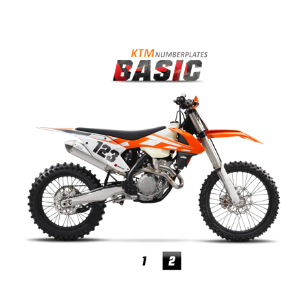 Enkla Nummerplåtsdekaler - Gas Gas EC 300 2021-2026