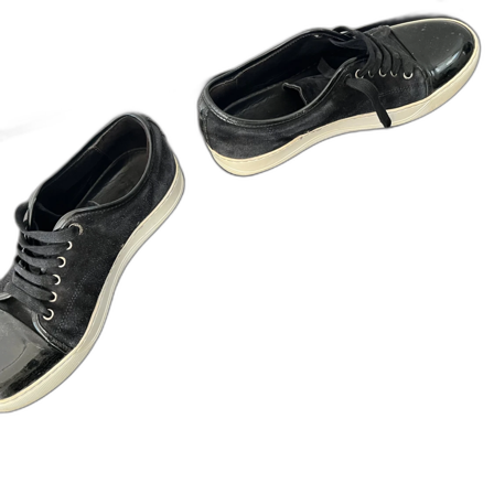 Svarta sneakers från Lanvin med lackdetalj