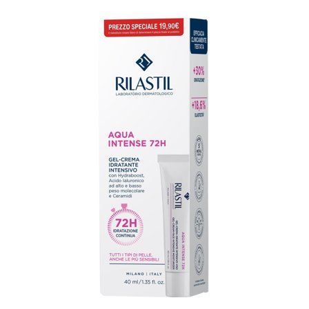 Rilastil Aqua Intense 72H Gel-Crema Idratante Intensivo 40ml - Gel viso idratante