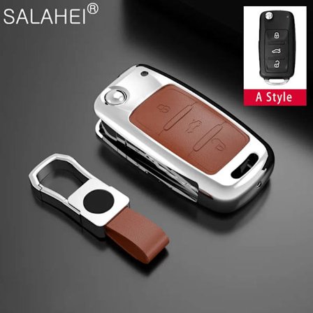 För VW Volkswagen Polo Golf 4 5 6 7 T5 MK7 Tiguan Passat B6 B5 Skoda Octavia A5 A7 Seat Leon FR 2 Ibiza Ateca Bilnyckel Skal Skydd