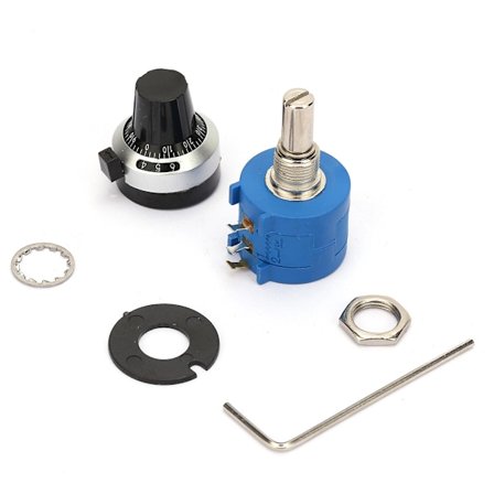 3590S-2-104L Trådlindad Potentiometer 100K Ohm med 10 Varvs Räkneverk Vred