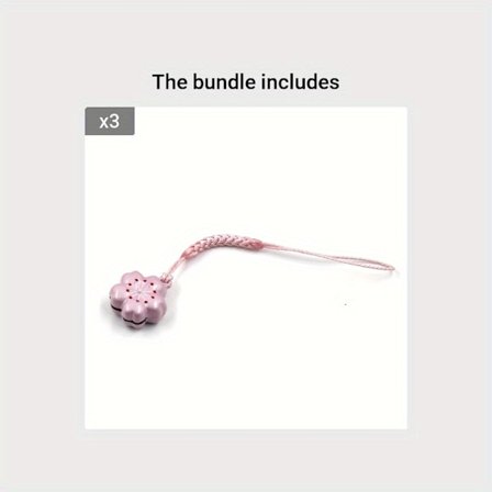 Romantisk Sakura Blomst Kobberklokke Sjarm - Moderne Anheng for Telefon, Bilnøkler & Vesker