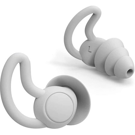 Ørepropper for soving, silikon støydempende ørepropper, myke vanntette ørepropper, hørselsvern ørepropper, for snorking, reiser (hvit)