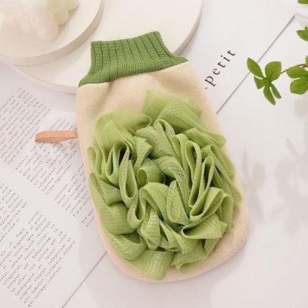 2-in-1 Kylpyhanskat, Kaksipuolinen Pesulappu Tahranpoistoon (Vihreä)