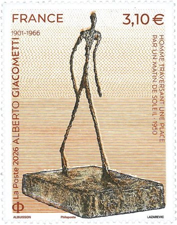 Frankrig - Alberto Giacometti - Postfrisk frimærke