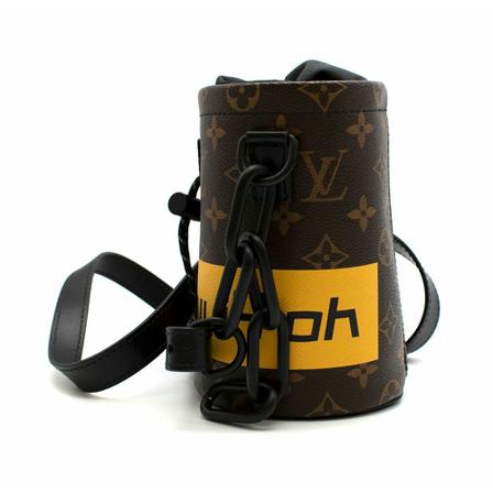 Louis Vuitton Vintage Louis Vuitton by Virgil Abloh Chalk Nano Tas - LTD Singapore Edition , Bruin , Dames , Maat: ONE Size Vintage Tassen