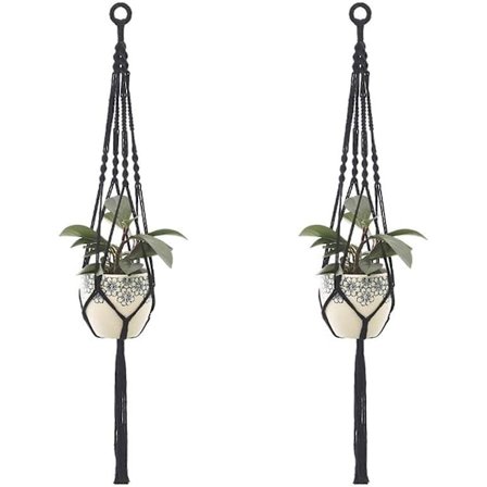 2 hæklede planteophæng til ophængning af blomsterpotter