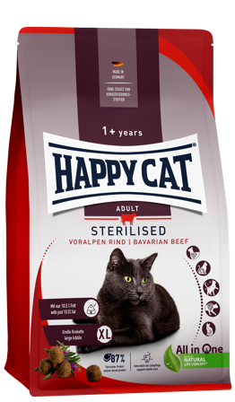 Happy Cat - Adult Sterilised Bavarian Beef 1,3 kg - Katt - Kattefôr & kattemat - Tørrfôr for katt - ZOO.no