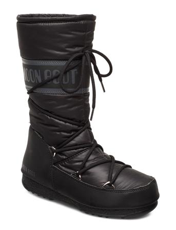 Mb High Nylon Wp Høye Støvletter Svart Moon Boot