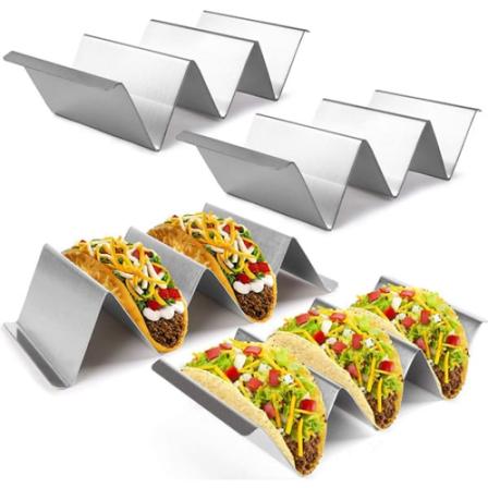 4 kpl Taco-telineitä ruostumattomasta teräksestä
