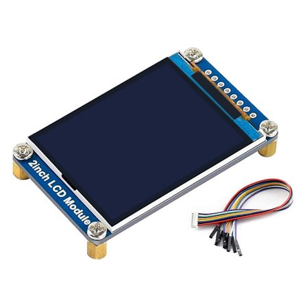 Waveshare 2Inch IPS LCD-skærm til Raspberry Pi Pico, 65K RGB-farver, 320x240 pixels, SPI-interface integreret ST7789VW-driver