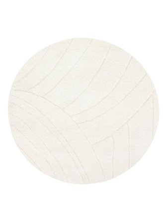 Talloy Weiß Rund Oeko-Tex Teppich