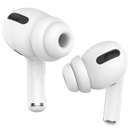 AHASTYLE AirPods Pro 1/2 Öronkuddar i Silikon Dubbel Design S+M+L - Vit