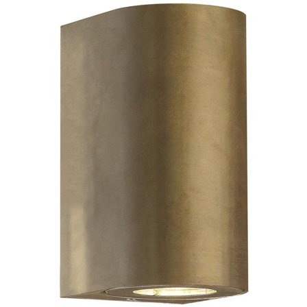 Nordlux CANTO 49721035 Seinävalaisin 2x6W LED, IP44, 2700K Messinki, Valaistus