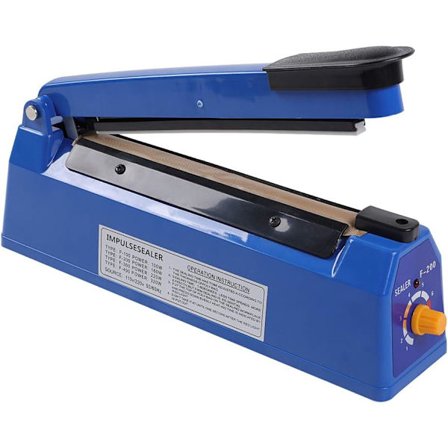 8 tum värmeförseglare Mylar plastpåse försegling maskin manuell värmeförseglare maskin hem matförvaring manuell förpackningsmaskin (8 tum 200 mm)