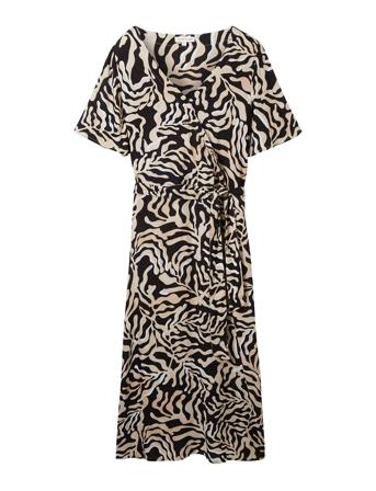 Printed Wrap Dress Tom Tailor Black