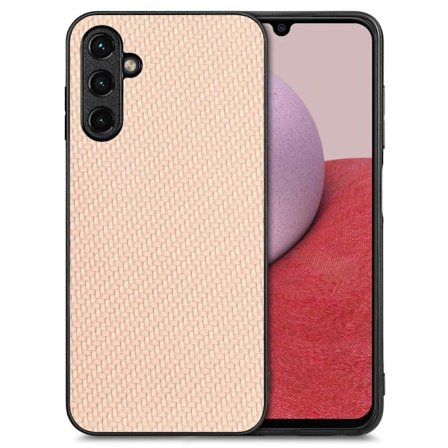 SKALO Samsung A14 4G/5G Carbon Fiber TPU-suojakuori - Khaki