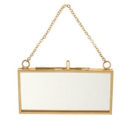 Metall Glass Fotoramme Hengende Glass Display Ramme HORISONTALT