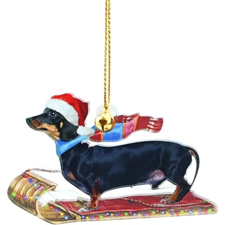 1 kpl Mäyräkoira Joulukuusen Koriste Hauska Koira Joulukoristeet Akryyli Joulu Ripustuskoristeet Uusi Vuosi (3-Mäyräkoira)