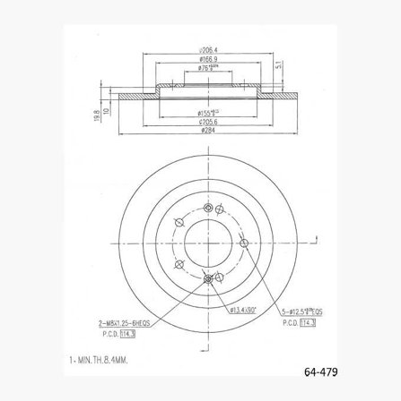 Bromsskiva belagd - Biltema