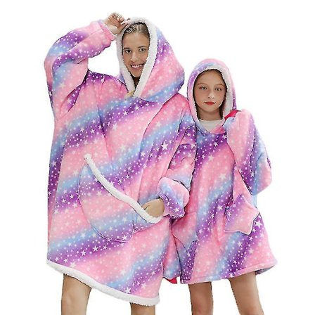 Vinter Sherpa filt Plysch Fleece Familj Matchande Hoodie Girl Sweatshirt Avocado hemkläder