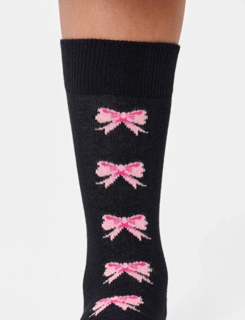Happy Socks Bow Sock - Black - 36-40