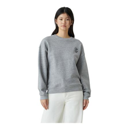 Closed, Embroidered Crewneck Grijs, Dames, Maat:M,Katoen