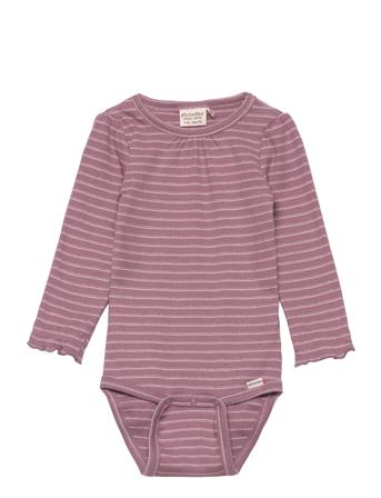 Body Ls Y/D Rib Pink Minymo