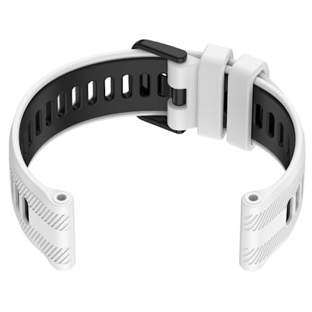 Vit & Svart Silikon Klockarmband för Garmin Forerunner 965