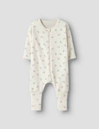 name it Nbfnightsuit Zip Ff Jet Rainbow Noos - Cream - 92