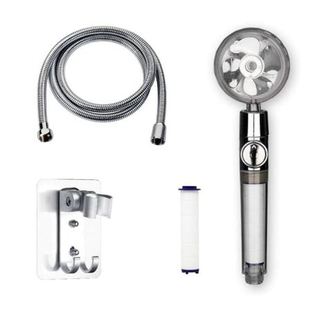 Turbo brusehoved med slange og vandfilter