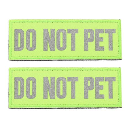 2 stk. reflekterende servicehundmerker, hundesele, selvklebende merkelapp, vest, nylonklistremerke (FMY)