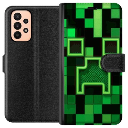 Kompatibelt Plånboksfodral till Samsung Samsung Galaxy A23 Minecraft
