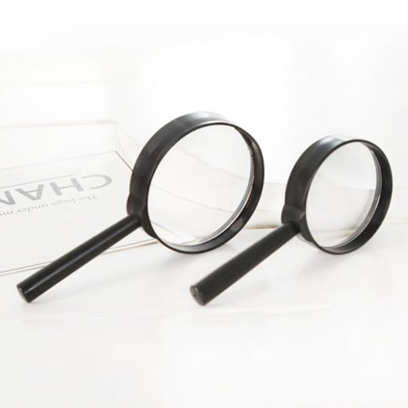 Bærbar lille lup 2 stk. (diameter 60mm, sort),
