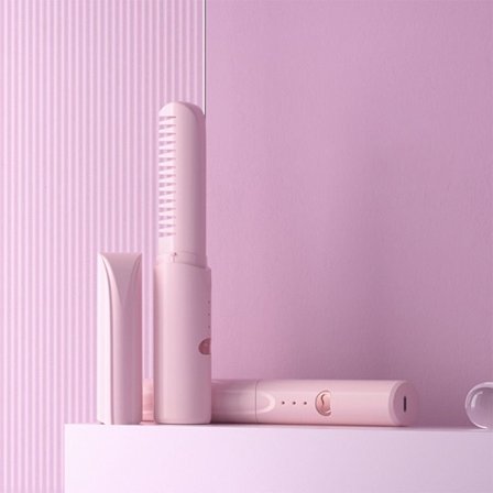 Glat krøllebørste Hår Hot Comb PINK