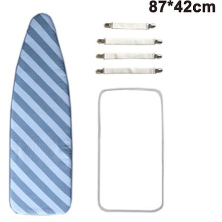 87 42 Silityslaudan päällinen ja tyynyn lämmönkestävä tahrankestävä silityslaudan päällinen joustavilla reunoilla ja tyynyllä