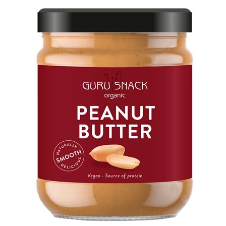 Guru Snack Peanut Butter Smooth Ø 500 g, Helse & Madvarer, Smørepålæg, Peanutbutter