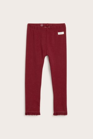 Newbie | Legginsy z koronkową falbaną | Czerwony